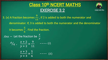 Maths class 10 Ex 3.2 q3 (v) | Linear Equations in two variable Class 10 | maths class 10 ex 3.2 q3