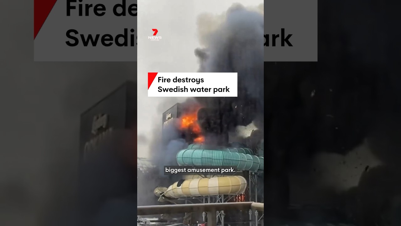 Fire destroys Swedish water park