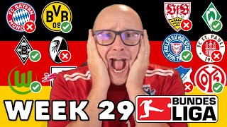 2024/25 BUNDESLIGA PREDICTIONS - WEEK #29