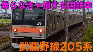 【乗り納め】国鉄型の通勤電車武蔵野線205系に乗ってきた。