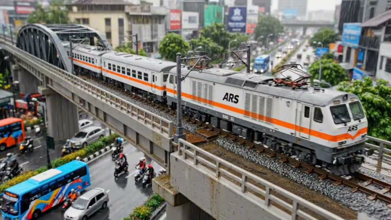 wadidaw !!!! kereta api bagus banget melewati pegunungan