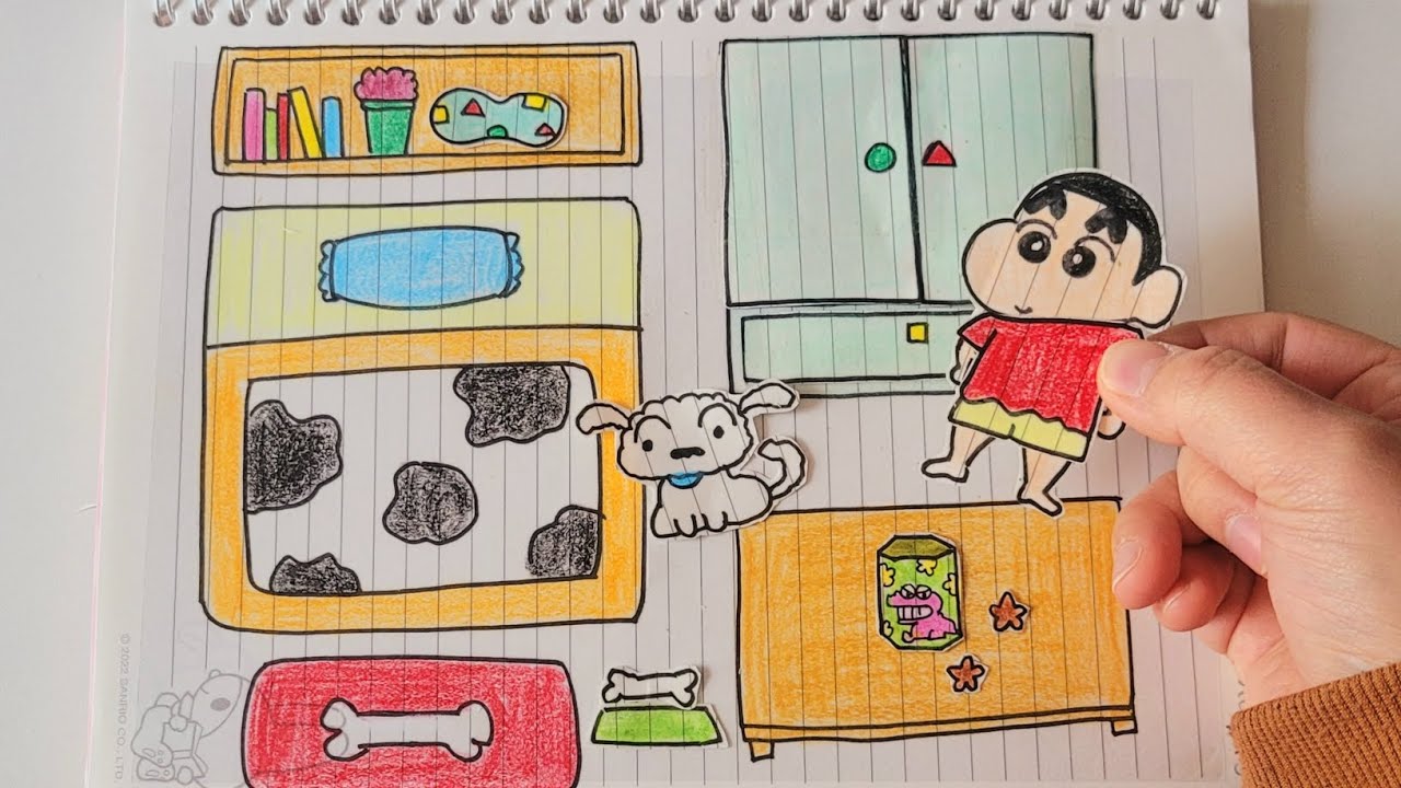 🎀paperdiy🎀 Shin-chan's room 짱구의 방 종이놀이