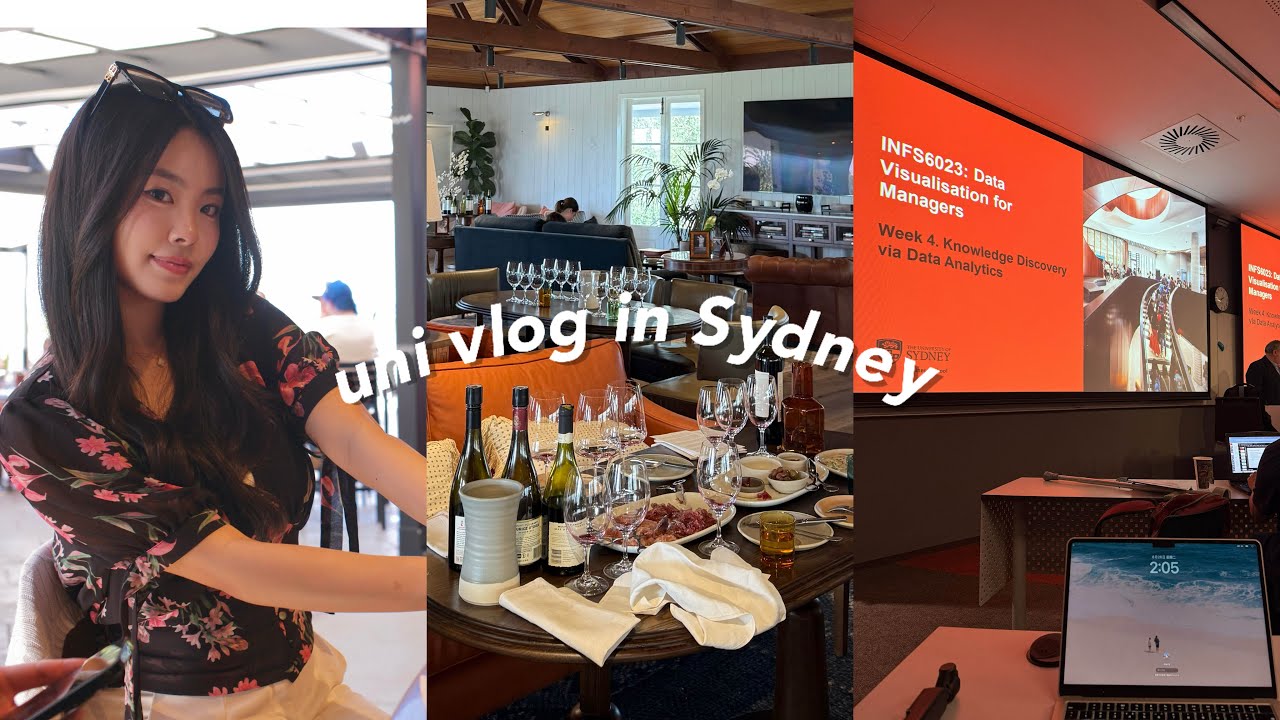 vlog102 Living alone in Sydney｜在雪梨大學上課日常 、Hunter Valley酒莊一日遊、第一次在達令港釣魚🎣！ VLOG。