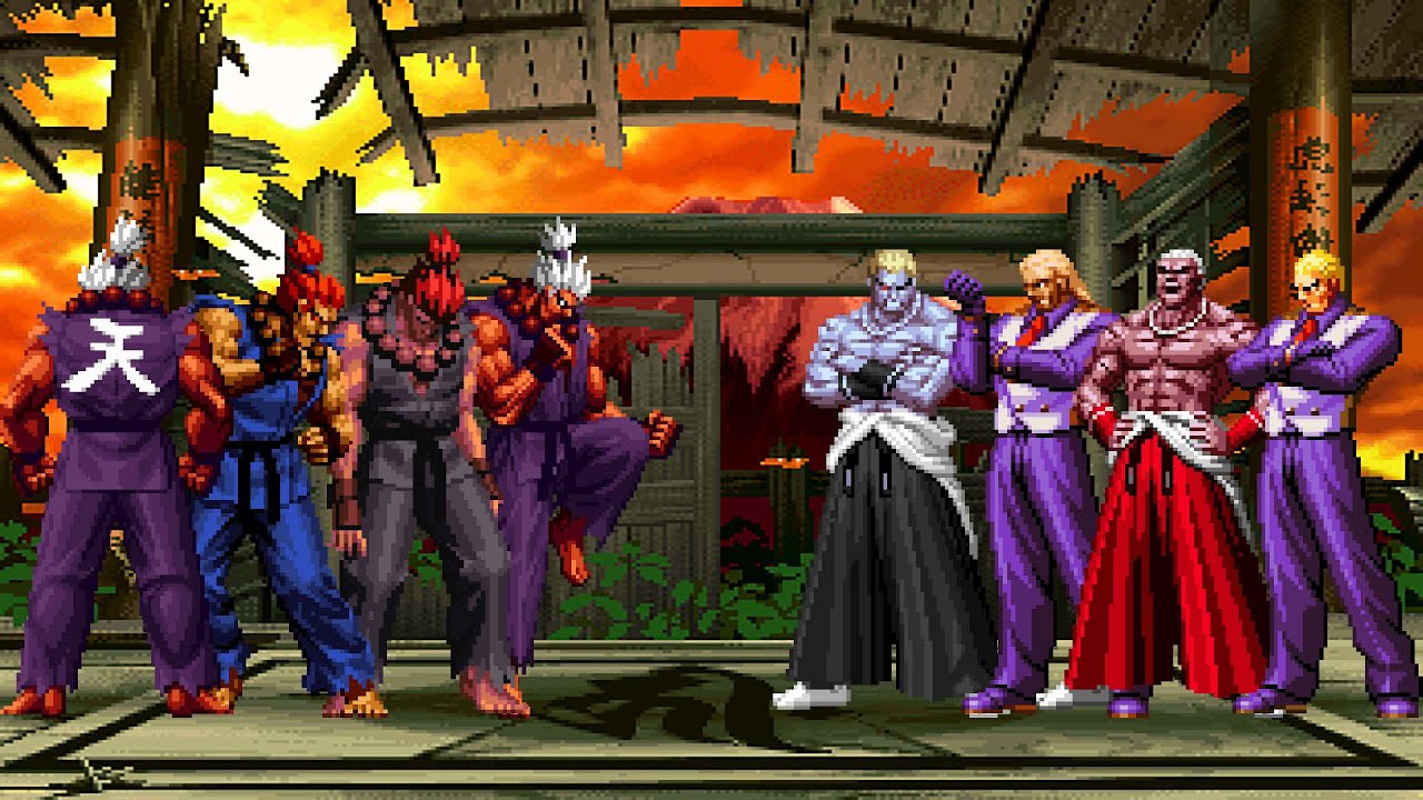 KOF Mugen | Akuma Team vs Geese Howard Team