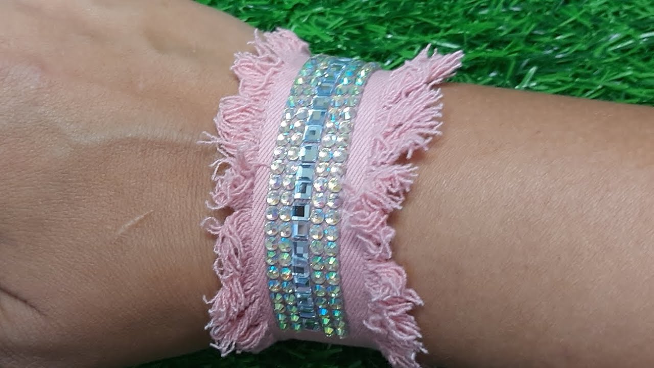 Ideas pulseras con jeans viejos👖 #reciclaje #reutiliza #jeans #vaqueros #denis