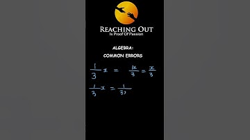 Algebra Errors-Avoid This Error #shorts
