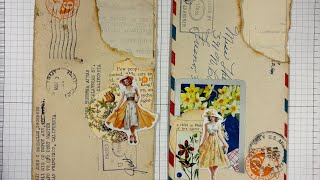 Collage Journal pockets from Vintage Envelopes 