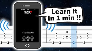iPhone Marimba Ringtone - EASY Guitar tutorial (TAB)
