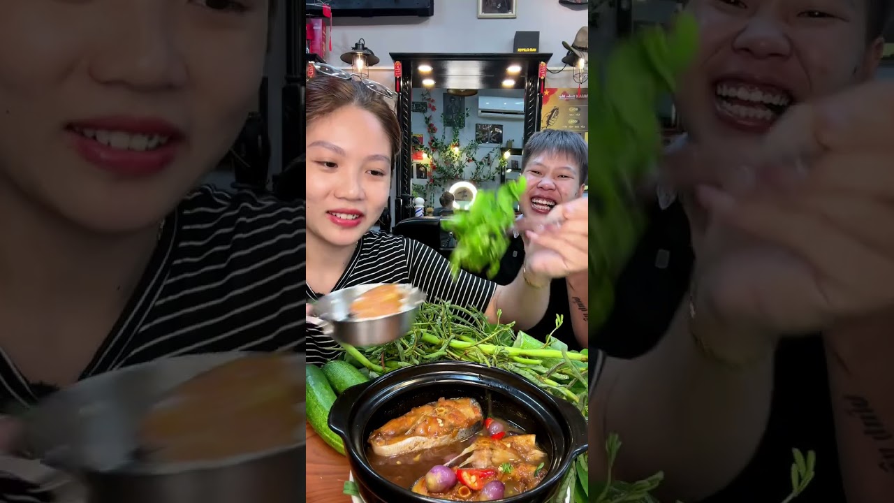 Ăn Cơm Cá Kho Cùng Mâm Rau Chà Bá Với Hai Chị Em Hình & Bóng Miền Tây 