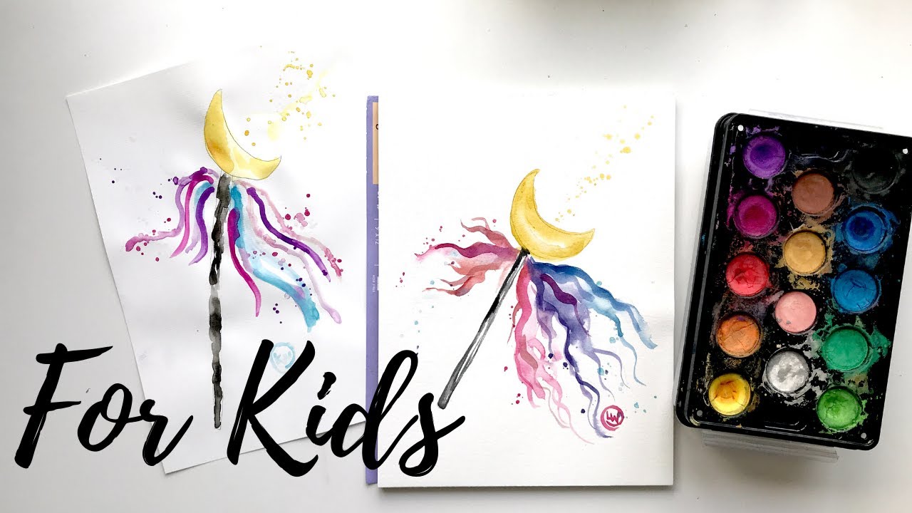 Easy Kids Painting Tutorial Learn To Paint A Magic Wand YouTube