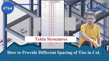 Tekla Structures || How to Provide Different Spacing of Ties in Columns|| Using Rebar Sets