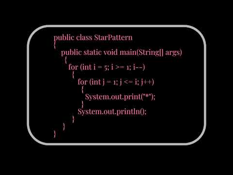 Java Star Printing pattern #3