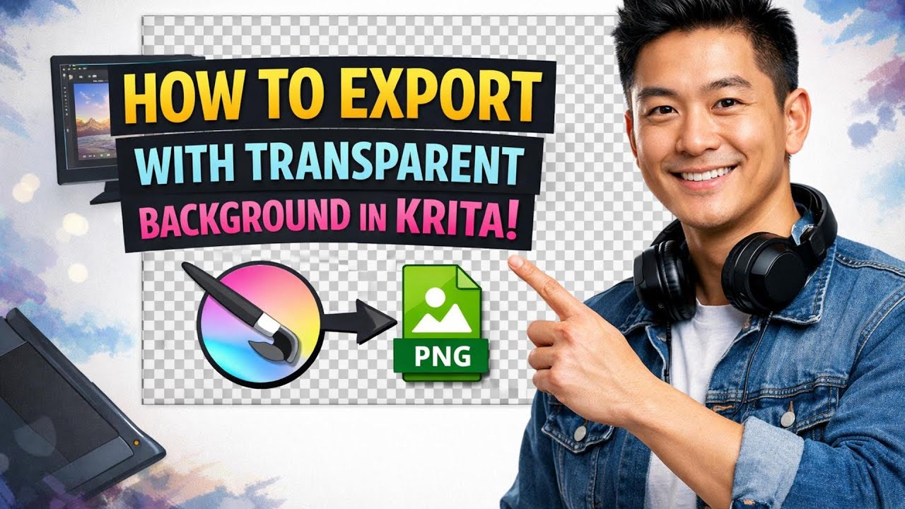 How to EXPORT with TRANSPARENT BACKGROUND in Krita (Step by Step) - YouTube
