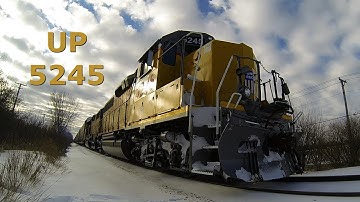 UP 5245, an Idling EMD GP40-2 on the Belvidere Subdivision