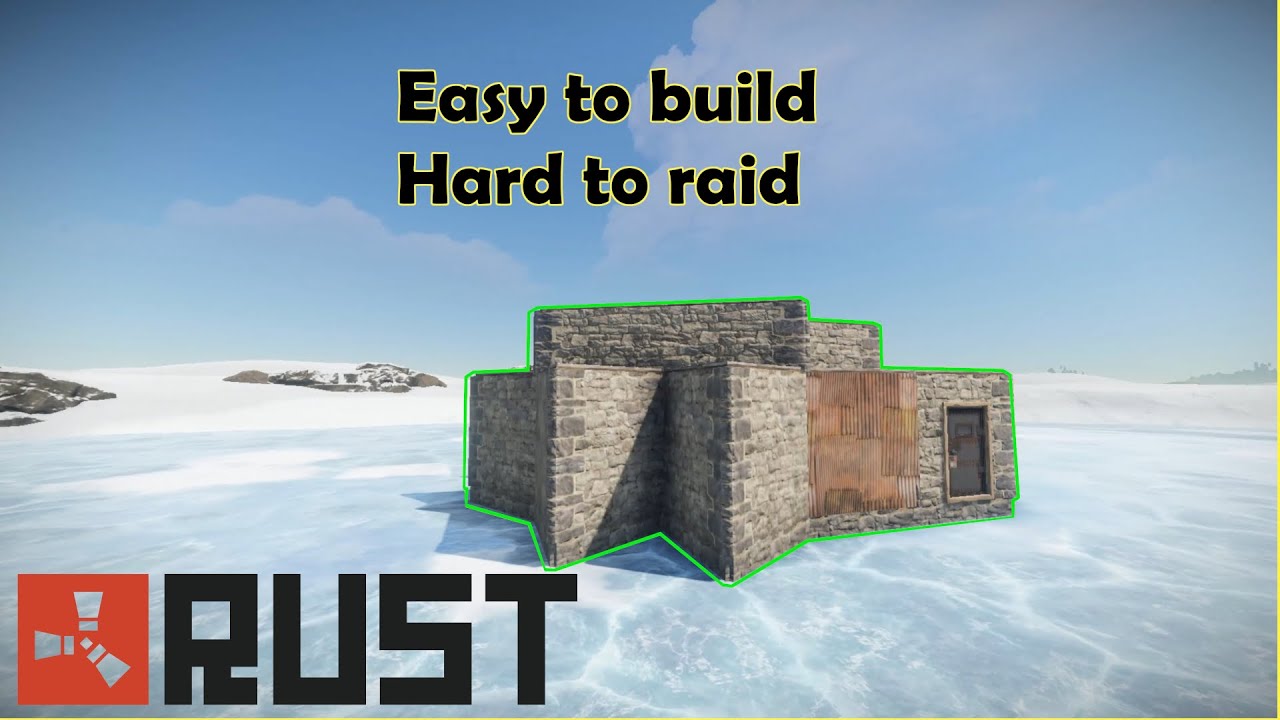 RUST - BUNKER BASE ll Easy to build ( Hard to RAID ) - YouTube