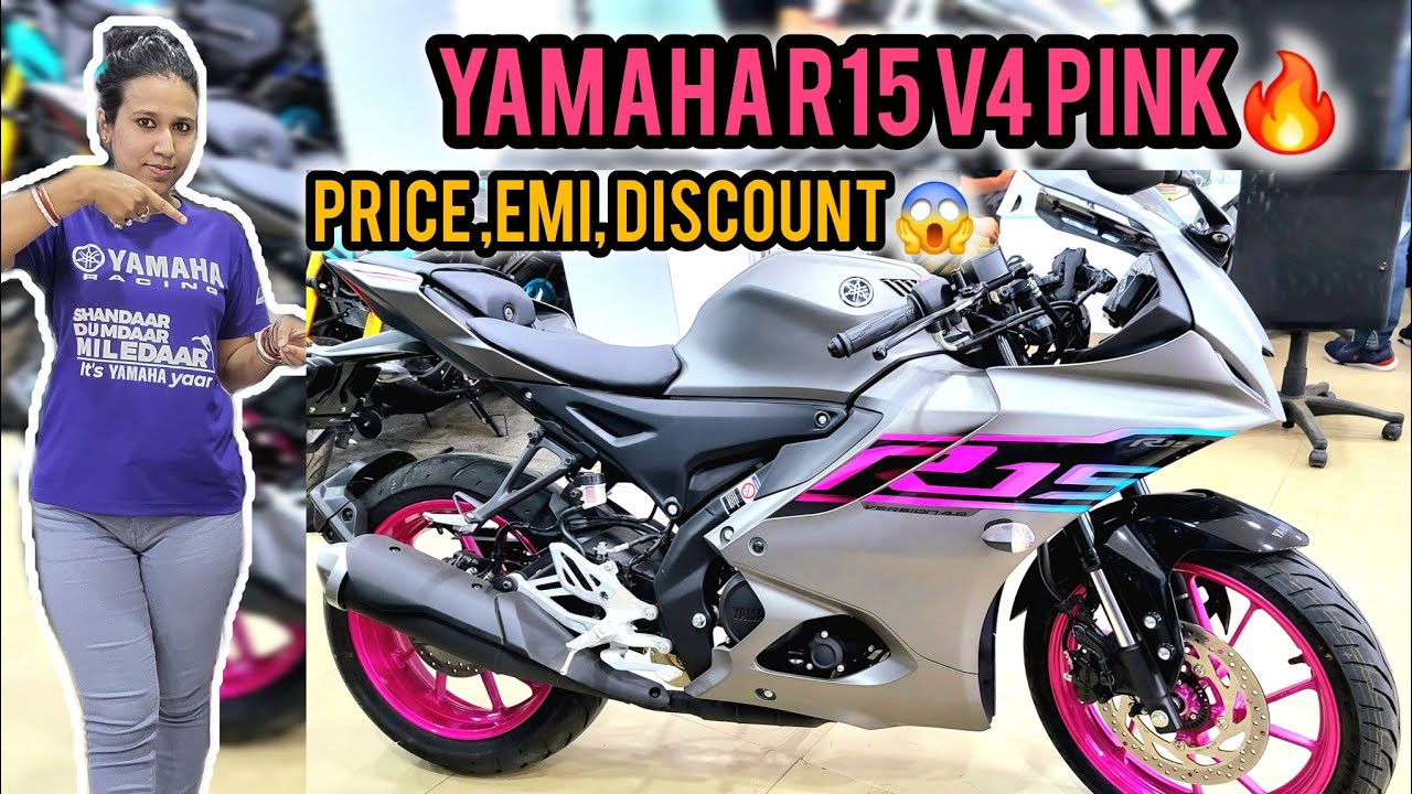 R15 v4 Pink Price,EMI ,Milage , Discount details 😱🔥 - YouTube