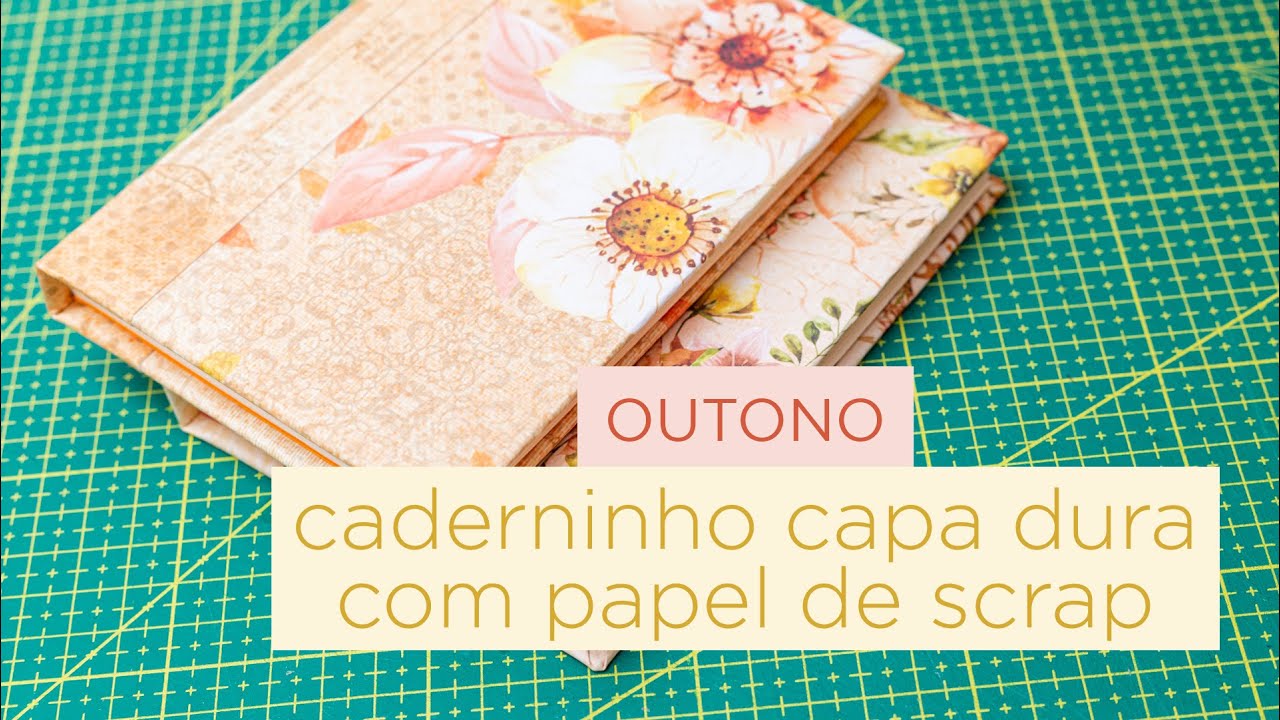 DIY: mini caderno capa dura com PAPEL DE SCRAPBOOK DE OUTONO | DATAS E PROJETOS
