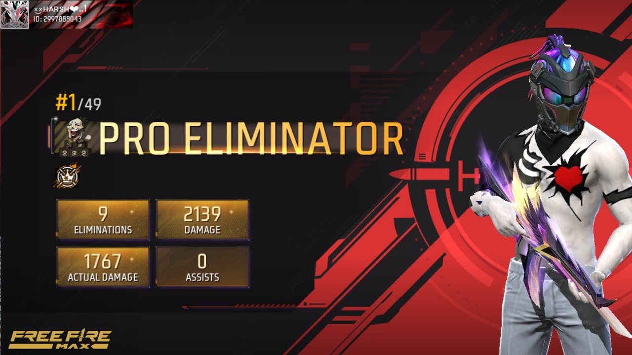 9 Kills PRO ELIMINATOR 🔥 BR Ranked Domination | Free Fire MAX
