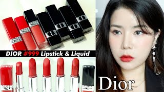 cc) Dior 디올의 메인컬러 #999 립스틱 & 리퀴드 다 발라봄️ (루즈디올 포에버 리퀴드 / 루즈디올 / 울트라케어 리퀴드 / 울트라루즈 +제형비교)I 루치나Luchina