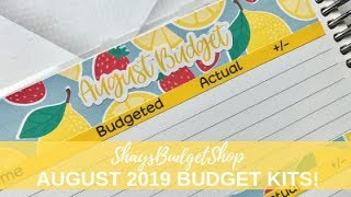 AUGUST 2019 MONTHLY BUDGET KITS ARE HERE! ShaysBudgetShop