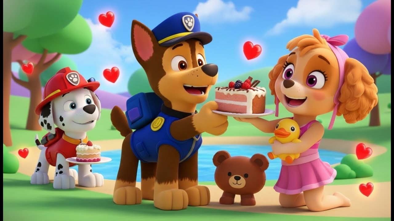 Paw Patrol Ultimate Rescue | CHASE Fall In Love With SKYE ?! | Happy Love Story | Rainbow 3
