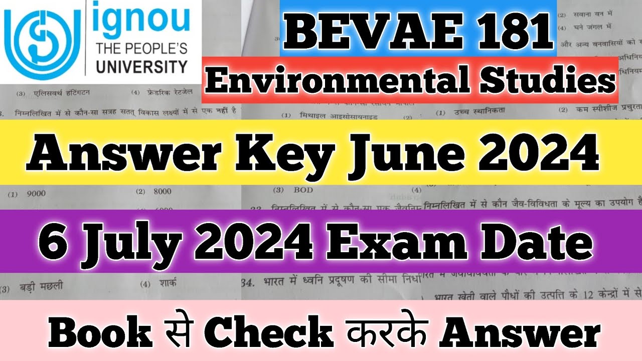 BEVAE 181 Answer Key June 2024 BEVAE June 2024 Exam Answer Key - YouTube