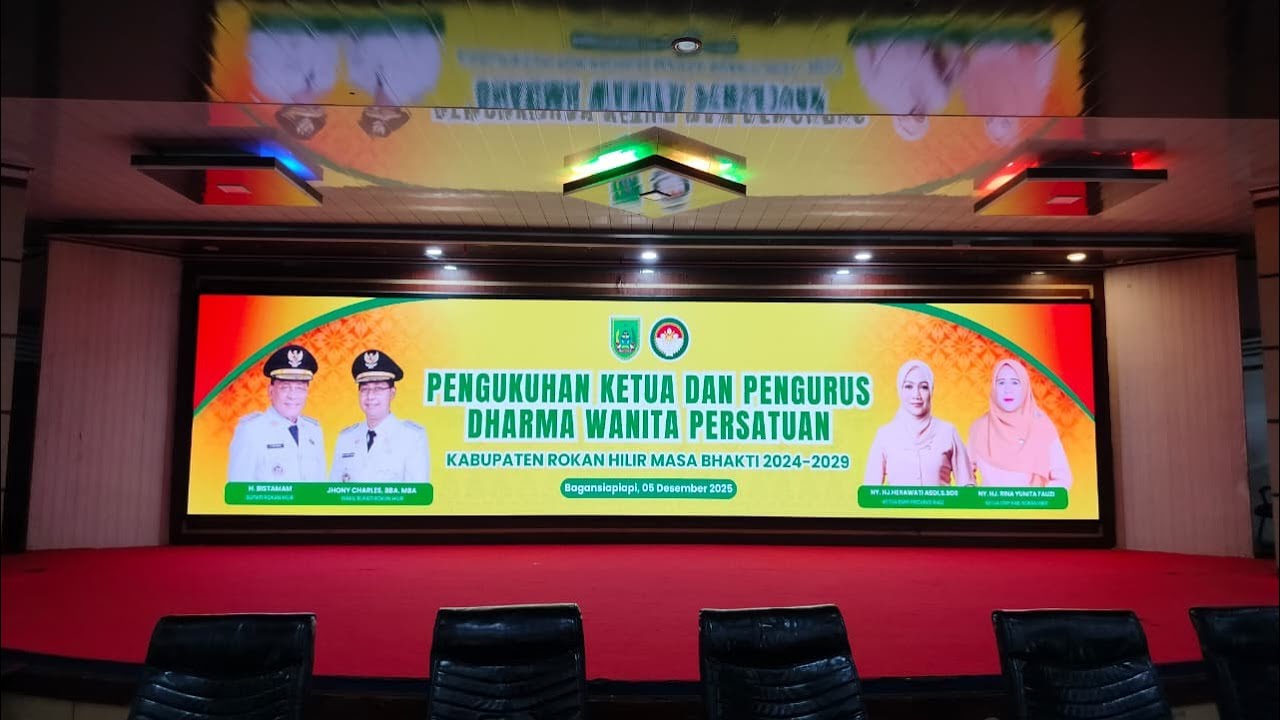 Pengukuhan Ketua Dan Pengurus Dharma Wanita Persatuan Kabupaten Rokan Hilir