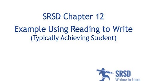 SRSD Chapter 12: Example Using Reading to Write (Typically Achieving Student)
