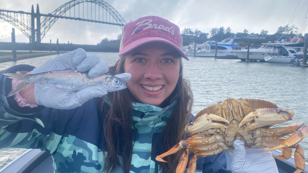 Crabbing in Newport Oregon Herring fishing in Preperation for