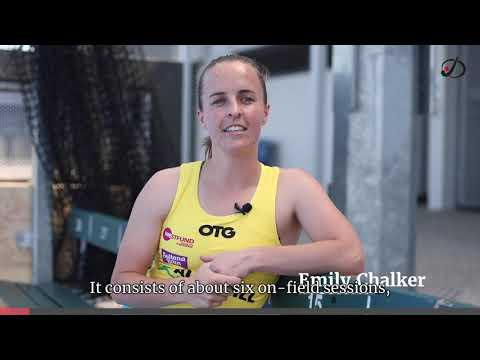 Emily Chalker's weekly hockey training schedule with the Hockeyroos