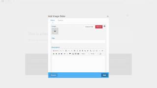 Add text and header to empty page in Concrete5