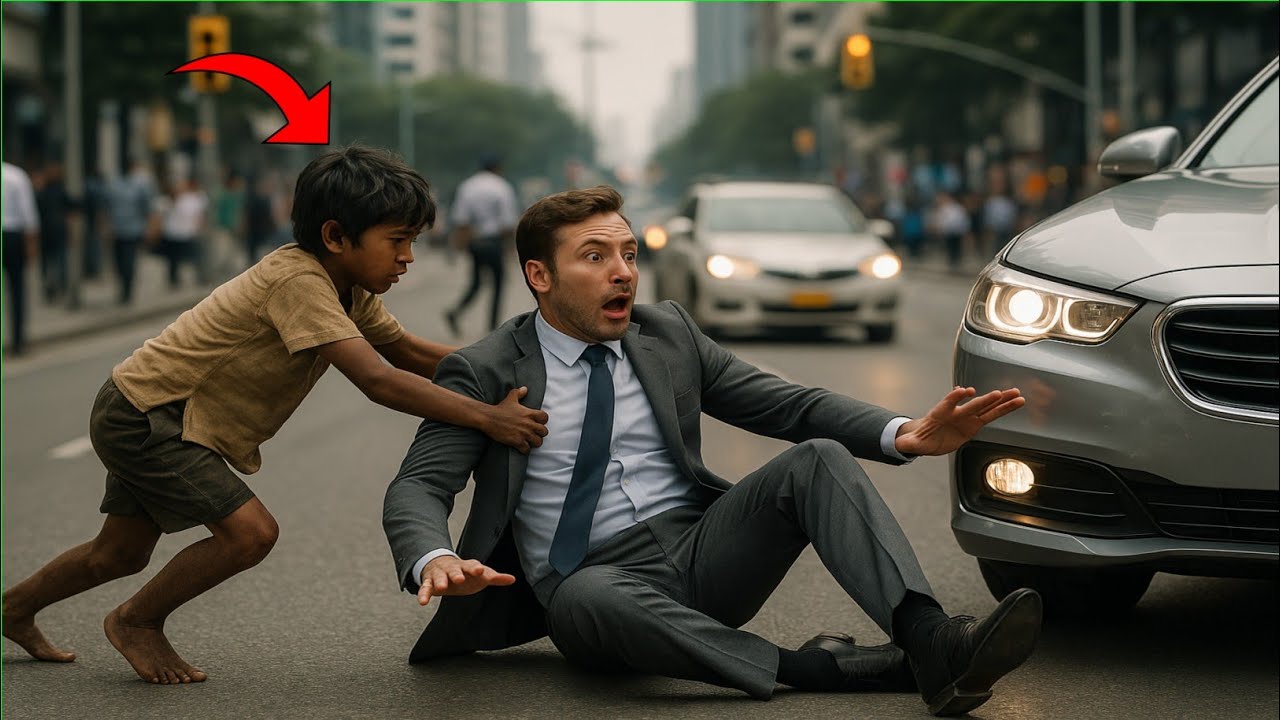 सड़क किनारे भीख मांगने वाले बच्चे ने कार की ठोकर से करोड़पति को बचाया… फिर जो हुआ, इंसानियत रो पड़ी