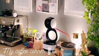 ترتيب ركن القهوه +كيف سويت ركن للقهوه بأقل التكاليف ️+ اعادة تدوير للأثاث /coffee corner ideas