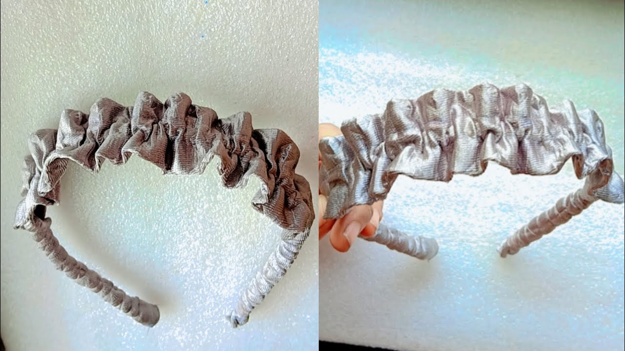 beautiful hair band making / how to make a fabric headband scrunchie