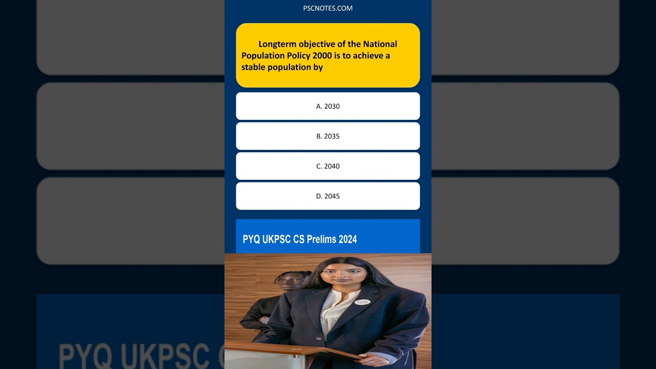 Long-term objective of the National Population Policy 2000 is to achieve a stable population by