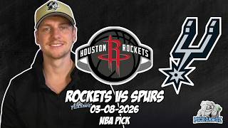 Houston Rockets vs San Antonio Spurs 3/8/26 NBA Free Picks & Prediction | NBA Betting Tips