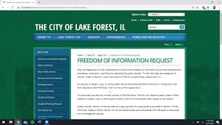 How to complete a FOIA Request Online