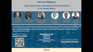 Graduate Admission in the US Discussion Panel