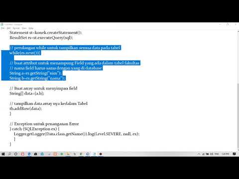 LATIHAN JAVA GUI - TAMPIL DATA ( READ )
