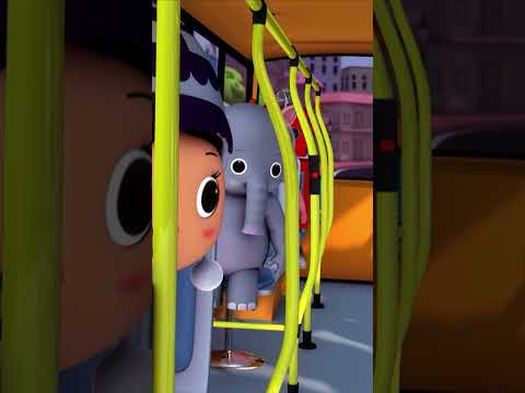 Wheels on the Bus! The Tyre Goes “Hiss Hiss Hiss” All Through the Town 🚍🎶 #Shorts