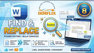 Day 8 – Find & Replace in MS Word | Search & Edit Text in Seconds