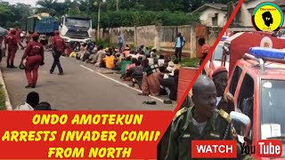 (Video) Ondo Amotekun Arrests, Parades Invaders From Northern Nigeria in Ondo