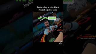 Playing Blackjack at a Poker Table 😂 screenshot 4