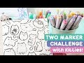 2 Marker Challenge - with Kitties! ~ KiraKiraDoodles