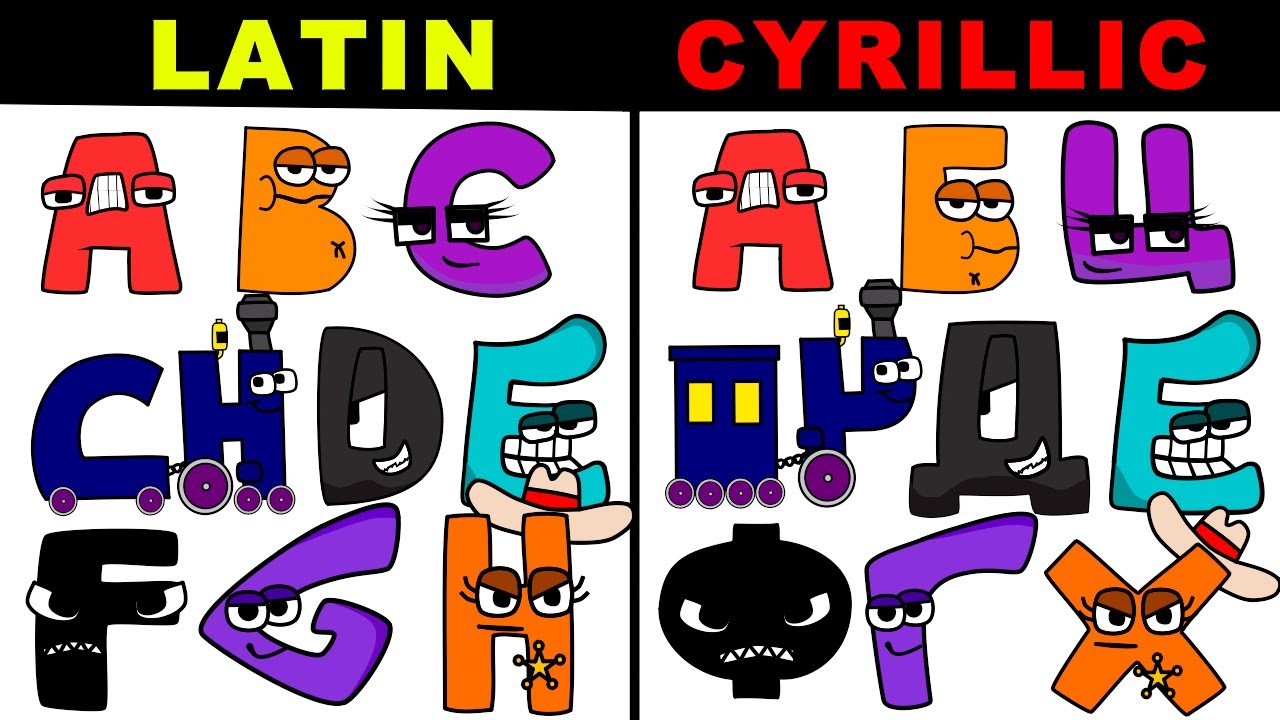 REVERSE ALL Alphabets 🏆 CYRILLIC and LATIN transcription A - Z | COMPILATION | Complete edition