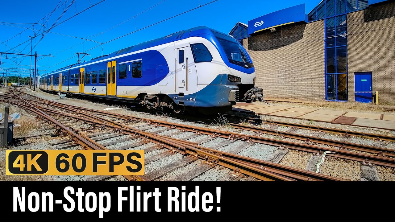 Train Cab Ride NL / Non-Stop Flirt Ride! / Zaanstraat Amsterdam - Eindhoven / Flirt / June 2023