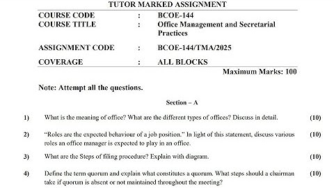 BCOE-144 BBA Solved Assignment Valid 2025 | IGNOU BBA 4th Semester Solution January 2k25 Video