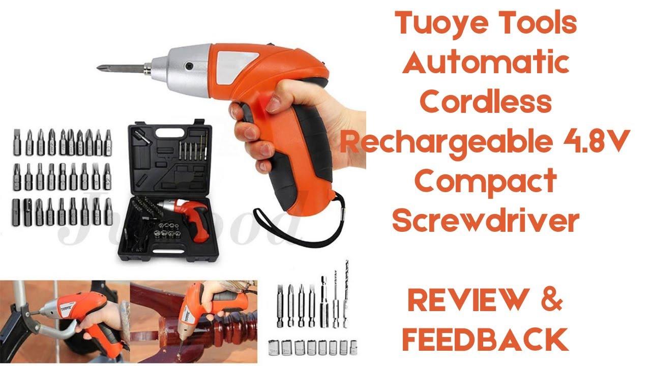 Tuoye Tools Automatic Cordless Rechargeable 4.8V Compact Screwdriver