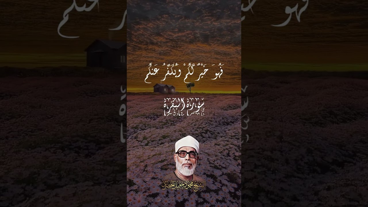 إِن تُبْدُواْ ٱلصَّدَقَٰتِ فَنِعِمَّا هِىَ 💕الشيخ محمود خليل الحصري #اكسبلور