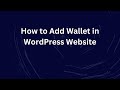 How to Add Wallet in WordPress Website
